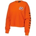 thumbnail image 2 of Women's New Era  Orange Cincinnati Bengals Sport Night Thermal Long Sleeve Cropped-T-Shirt, 2 of 3