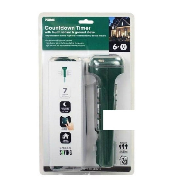 Prime Prime TNCDTSTK6RC Outdoor 6 Outlet Photocell Power Stake Timer