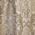 thumbnail image 4 of Designart 'Brown Damask Pattern' Mid-Century Modern Curtain Panel, 4 of 5