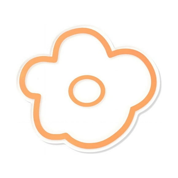 ZPSHYD Ensemble De Dessous De Verre en Acrylique à Fleurs – Isolation Thermique, Motif Floral, Base Antidérapante Transparente Et Stable – sous-Verres Décoratifs Et Fonctionnels(Orange)