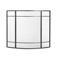 thumbnail image 3 of Indoor Fireplaces Regina 1-Panel Curve Iron Fireplace Screen 38" x 32", Black Finish,Electric Indoor Fireplaces, 3 of 10