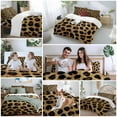 thumbnail image 5 of Fashion Sexy Animal Bedding Duvet Cover Set King Size 4 Pieces Retro Brown Leopard Print Bedding Set with Zipper Closure, 1 Comforter Cover 92x106 Inches 1 Flat Sheet & 2 Pillow Cases, 5 of 7