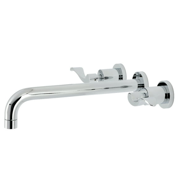 Kingston Brass KS8051DFL NuWave Two-Handle 3-Hole Wall Mount Roman Tub Faucet in Polished Chrome