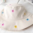 thumbnail image 4 of CoCopeaunts Ladies Bucket Hat Plain Summer Autumn Cotton Little Flower Embroidery Fisherman Hat Outdoor Travel Fashion Basin Hat, 4 of 8