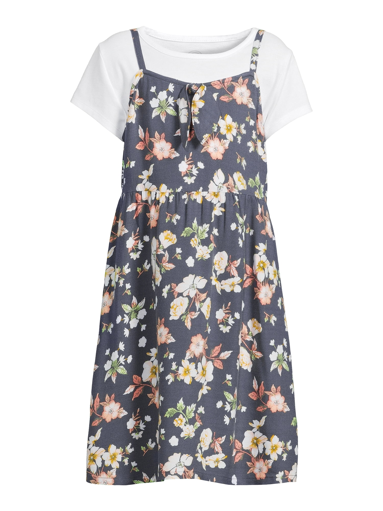 Wonder Nation Girls Slip Dress and T-Shirt Set, 2-Piece, Sizes 4-18 & Plus