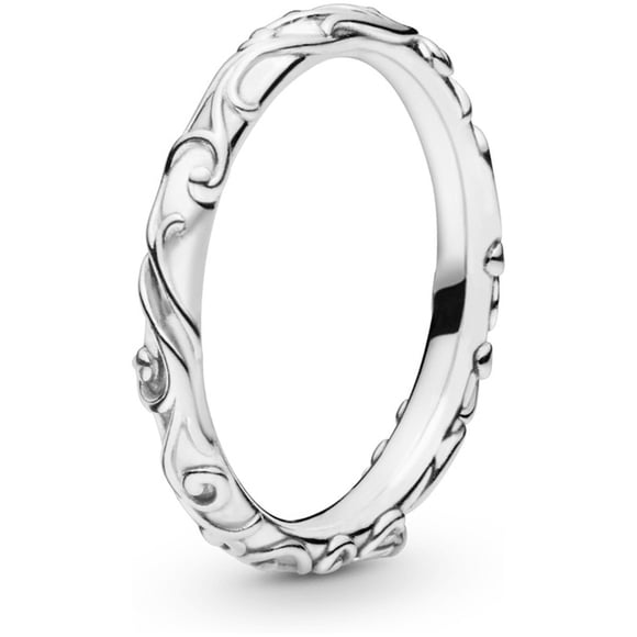 Anillo Pandora Banda Majestuosa Original Joyería Fina Exclusivo 197690 | Talle 50 | Joyería De Lujo Para Mujer | Ideal Para Regalo Elegante | Compatible Con Charms Pandora