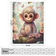 thumbnail image 4 of COMIO Monkey Blanket - Soft, Fuzzy &amp; Warm - Blanket for Couch, Sofa - White Cute Throw Gifts for Girls, Boys, 4 of 6
