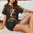 thumbnail image 6 of Womens Pajama Sets With Pocket, Modern Cute Dog Lounge Sets Short Sleeve Sleepwear PJ Sets for Women, 6 of 6