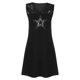 thumbnail image 4 of Mini vestido de encaje de vacaciones sin mangas con cuello en V informal con estampado de verano para mujer a la moda Fridja  hj3498, 4 of 5