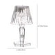 thumbnail image 3 of Lámpara de mesa de cristal con adornos exquisitos, transparente, suave, pequeña, ideal para dormitorio, sala de estar, luz ambiental., 3 of 7