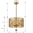 thumbnail image 4 of Crystorama Layla 5 Light Antique Gold Chandelier - 18'' W x 17'' H, 4 of 7