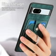 thumbnail image 4 of SaniMore Compatible with Google Pixel 7A Case, Wallet Stand Elastic Credit Card Slot Magnetic Car Mount Ring Holder Premium PU Leather Protection Cover for Google Pixel 7A 6.1-inch, Green, 4 of 9