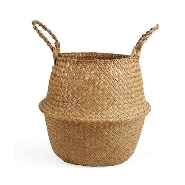 large hand woven seagrass storage baskets