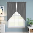 thumbnail image 6 of Pure Dark Grey Kitchen Window Curtains, Swag Curtains Valance for Bedroom Living Room Bathroom, Simple Solid Color Rod Pocket Window Treatment Curtain Block Drapes 2 Panels 28"x36", 6 of 9