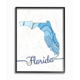 thumbnail image 2 of Stupell Industries Florida Agate Blue US State Design Framed Wall Art by Ziwei Li, 2 of 5