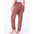 thumbnail image 4 of DARING DIVA Women's Elastic Waist Wide Leg Lounge Pants M Red, 4 of 7