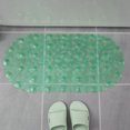 thumbnail image 2 of Alfombrilla de ducha para baño con forma de guijarros, alfombrilla de seguridad antideslizante para bañera con ventosa de goma (verde), 2 of 5