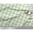 thumbnail image 3 of Soimoi Green Japan Crepe Satin Fabric Check Check Printed Fabric 1 Yard 42 Inch Wide, 3 of 3