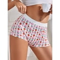 thumbnail image 4 of 1 Pack Strawberry Print Cotton Boyshorts for Women and Girls, Women's Boyshort Underwear Full Coverage Panties Soft Stretch Boxer Briefs, 4 of 8