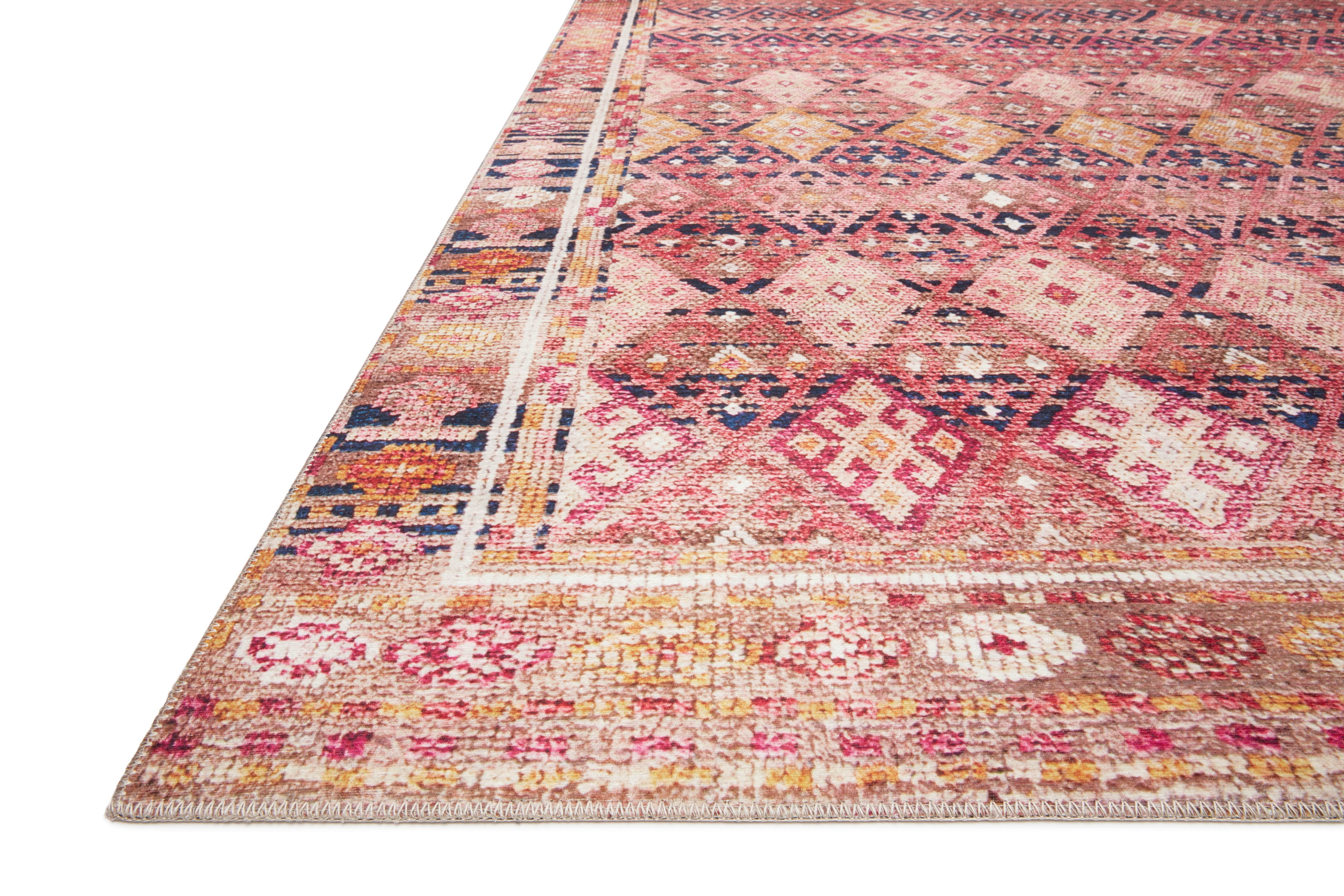 Loloi Layla LAY-15 Printed Magenta / Multi Area rug 2'-6" x 12'-0"