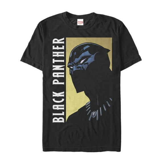 Men's Marvel Black Panther Fierce Expression Graphic Tee Black Medium