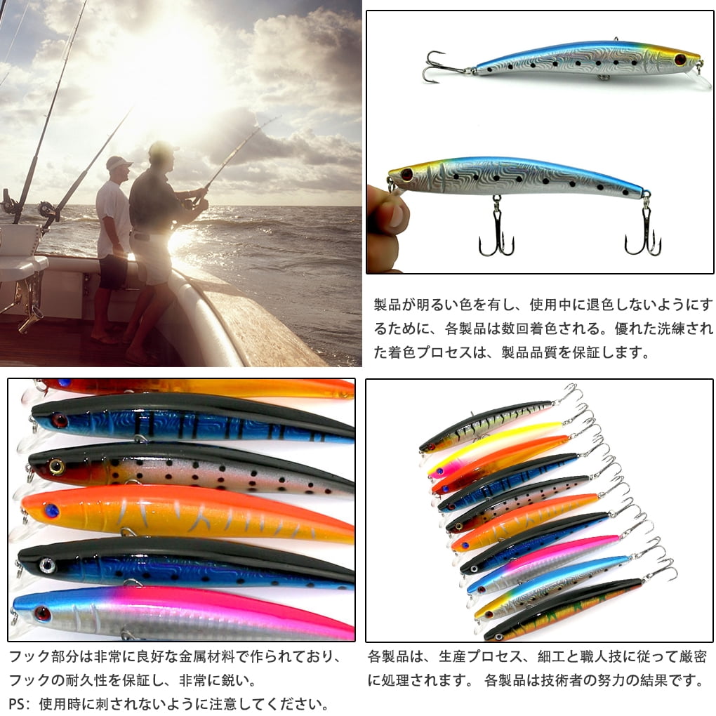 5 pièces leurres de pêche appâts de méné appâts de nage réalistes leurres de pêche méné leurre Dur kit d'appâts de Truite Basse(3