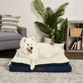 Vibrant Life Extra Large Quilted Orthopedic Pillow Top Dog Bed, Navy