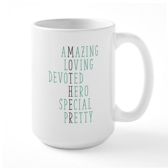 CafePress - Mother Crosswords Large Mug - 15 oz Ceramic Large White Novelty Mug