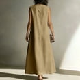 thumbnail image 4 of Bxsruta Womens Maxi Dress Casual V Neck Sleeveless Flowy Long Dresses with Pockets, 4 of 7
