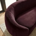 thumbnail image 5 of Contessa Curved Performance Velvet Sofa in Mulberry, 5 of 9