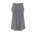 thumbnail image 4 of Yuyuzo Débardeurs pour Femmes Col Rond Tuniques Plissées Tops d'Été Sans Manches Chemises Décontractées Amples, 4 of 7