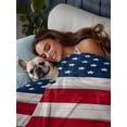 thumbnail image 6 of TwinSize Flat Sheet Only, Wooden American Flag Soft Brushed Microfiber Bed Sheets, Independence Day Star Striped Flag Hotel Quality Breathable Bedding Top Sheet, Easy Care, 66"x96", 6 of 9