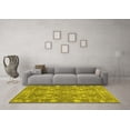 thumbnail image 3 of Ahgly Company Machine Washable Indoor Round Persian Yellow Bohemian Area Rugs, 5' Round, 3 of 4