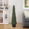 thumbnail image 2 of 4' Artificial Two-Tone Boxwood Topiary Tree with Round Pot  Unlit - 11, 2 of 5