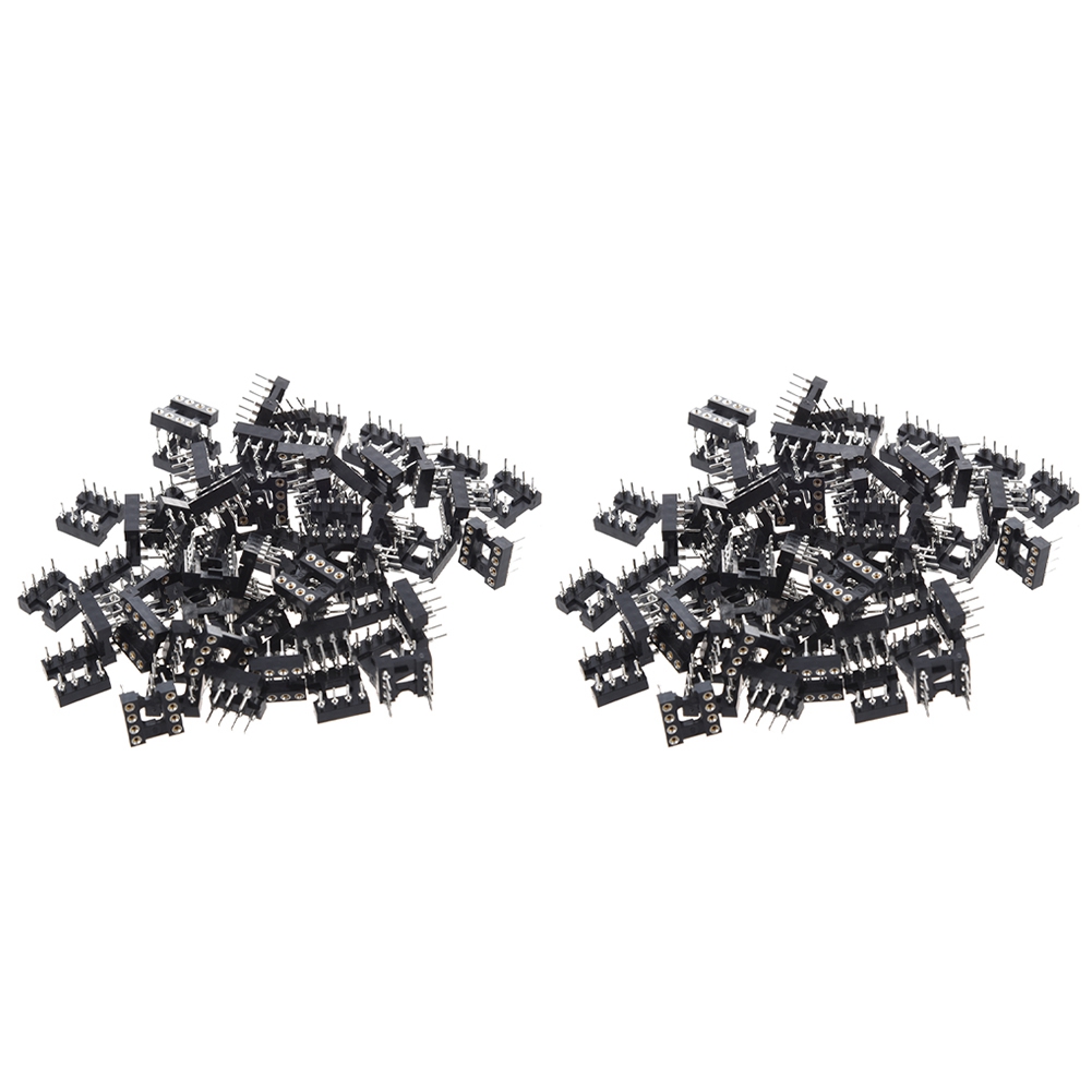 5Pcs 2.54mm Pitch 16 Pin DIP Round Pin Solder IC Socket Adaptor Narrow