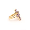 thumbnail image 3 of Tiana Statement Ring Blue Cz Gold Plated Sterling Silver Womens Ginger Lyne Collection, 3 of 5