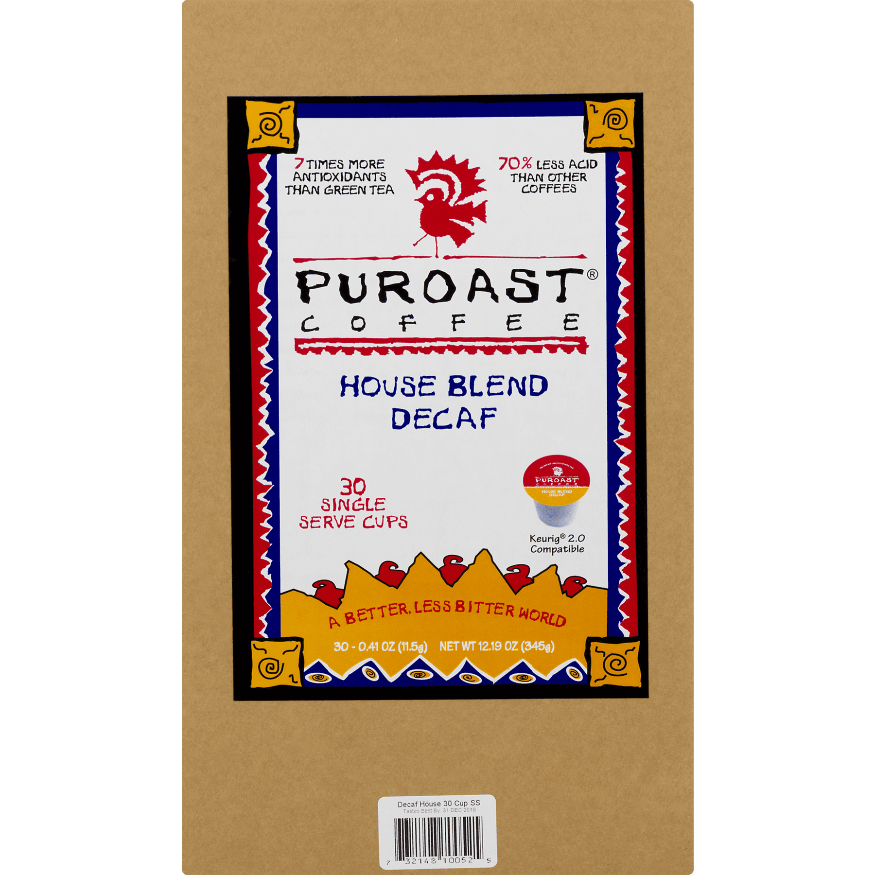 Puroast House Blend Decaf Low Acid 
