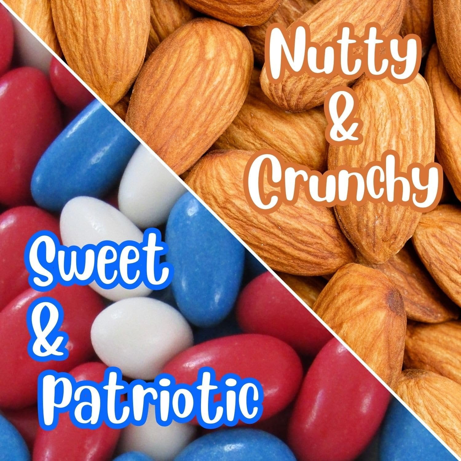 Patriotic Jordan Almonds Medley by It's Delish, 3.5 lbs Jumbo Container  Red White and Blue Candied Almonds  Fourth of July Party Decorations US Flag Colors - Bulk Vegan & Kosher Candy  Made in USA