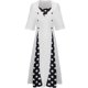 thumbnail image 4 of Vestido largo casual de verano con estampado de lunares y cuello cuadrado para mujer Fridja  bnh6236, 4 of 5
