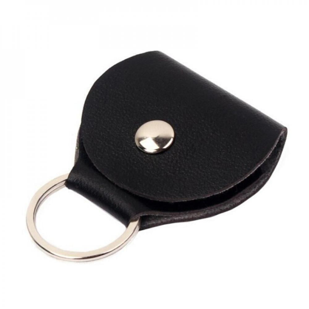 Perris Leathers Guitar Pick Holder Keychain Button Snap Stores and Protects up to 5 Picks Pickkey Brown 