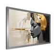 thumbnail image 5 of Designart "Minimalist Portrait Of A Stylish African Woman I" Africa Picture Framed Canvas Wall Art, 5 of 5