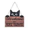 thumbnail image 2 of 2 Letreros De Bienvenida Divertidos Para Gatos, Placa De Madera Para Decoración Al Aire Libre, 2 of 9