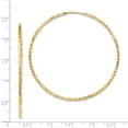 thumbnail image 2 of 14k Sparkle-Cut Square Tube Endless Hoop Earrings - 2.2 Grams - Measures 55x54.5mm Wide 1.35mm Thick, 2 of 2