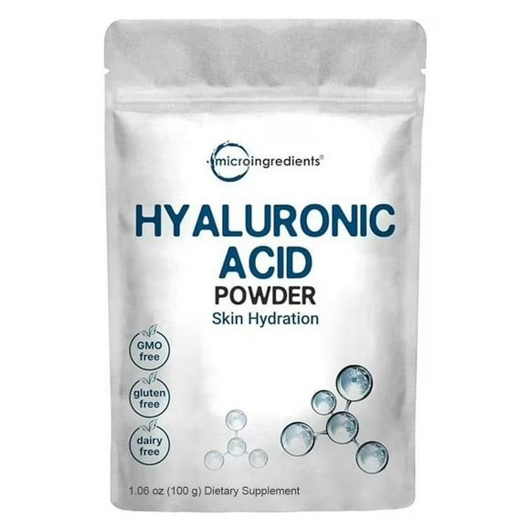 Poudre de Collagène Peptidique Acide Hyaluronique Supplément Hydratation de la Peau 30 g