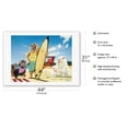 thumbnail image 2 of Hot Dawg - Surf Dogs - From an Original Color Painting by Scott Westmoreland - Fine Art Rolled Canvas Print 27in x 40in, 2 of 4