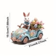 thumbnail image 2 of Easter Bunny Figurine, Driving White Statue Tabletop Ornament - Easter Decor for Home Garden Dining Room Mantle, Festival Gift, 2 of 4