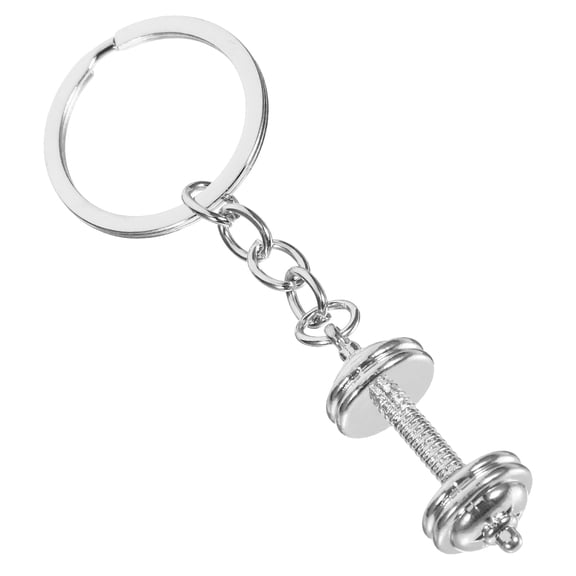 Keychains Dumbbell Keychain Fitness 9.50X3.00X1.60CM Silver