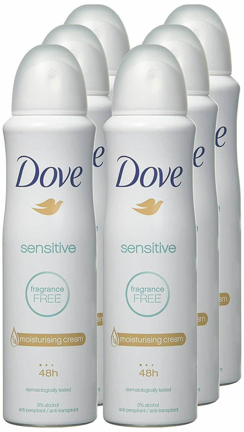 Dove Antiperspirant 48 hours (Sensitive) 150 ML (Pack of 12)
