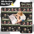 thumbnail image 4 of Black Christmas Santa Pattern Toddler Nap Mats for Kids Preschool,51"x22" Sleeping Mat Bag or Kids,Toddler Sleeping Bag,Toddler Nap Mat or Daycare, 4 of 6