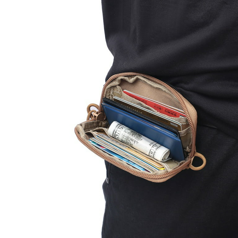  OneTigris Front Pocket Wallet with Zippers Small Coin